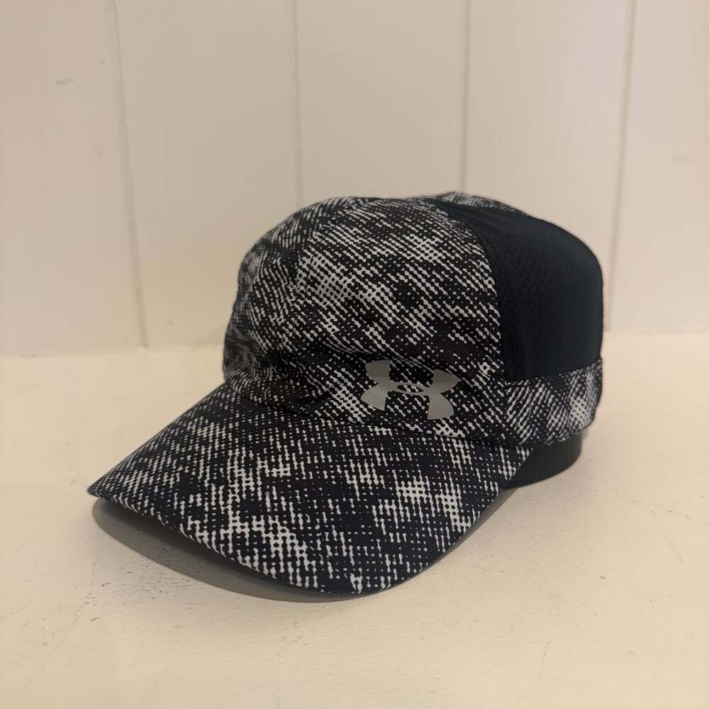 Under Armour Women's Black and White Printed Mesh Running Cap Hat OSFA